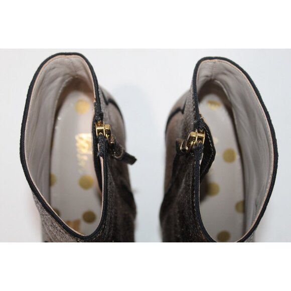 Boden Ankle Boots Gold Stiletto Heeled Leather Boot MINT Women's Size 40 9.5 - Picture 12 of 13